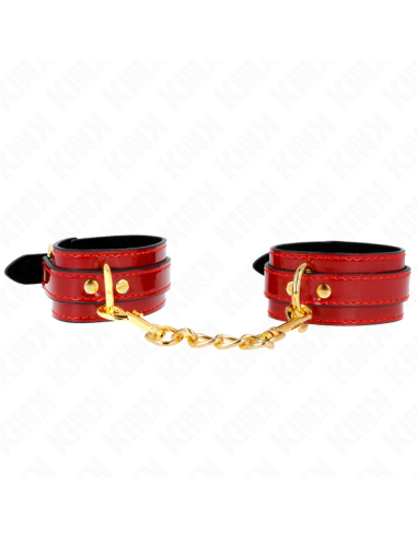 KINK - POLSINI JOANNA ANGEL ROSSO REGOLABILE CON CATENA ORO 16.5-26 CM X 4 CM