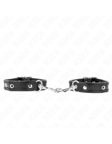 KINK - MINI BRACCIALETTI NERI CON BORCHIE REGOLABILI 16-22 CM X 2 CM