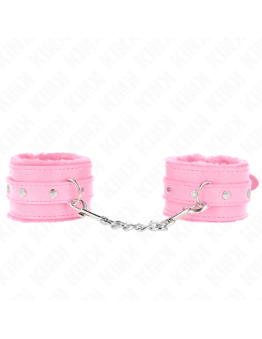 KINK - POGGIPOLSI PREMIUM RIVESTITI IN PELLICCIA ROSA CON CINTURA ROSA REGOLABILE 17-29 CM X 6 CM