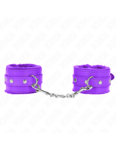 KINK - POGGIPOLSI PREMIUM IMBOTTITI IN PELLICCIA VIOLA CON CINTURA VIOLA REGOLABILE 17-29 CM X 6 CM