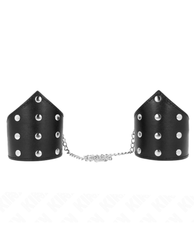 KINK - BRACCIALI STILE PUNTO NERO CON CATENA REGOLABILE 17-23 CM X 8,5 CM