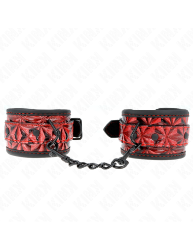 KINK - RESISTENZA DA POLSO CON MOTIVO A DIAMANTI ROSSO SCURO REGOLABILE 17-26 CM X 5,5 CM