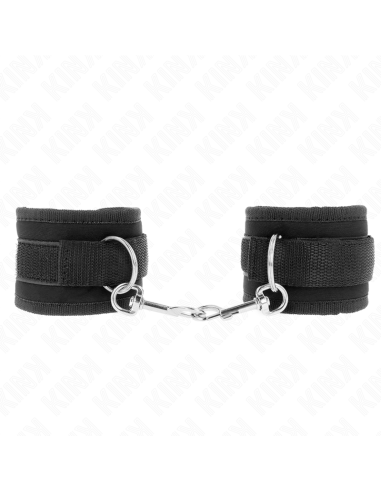 KINK - TENUTA DA POLSO IN NYLON HOOKLOOP NERA MODELLO 2 REGOLABILE 18-35 CM X 6 CM