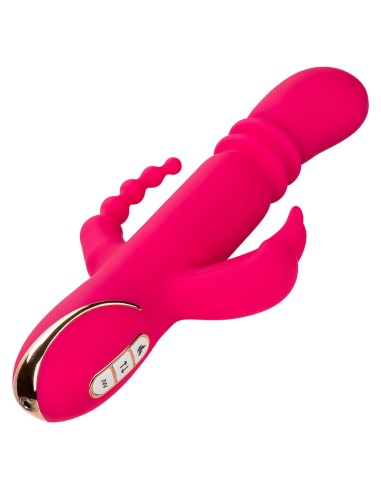 CALEXOTICS - JACK FANTASY VIBRATORE TRIPLO RISCALDATO ROSA CONIGLIO