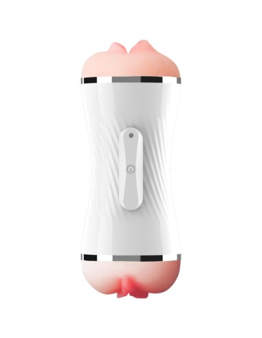 ARMONY - MASTURBATORE VIBRATORE DOPPIO PER VAGINA E BOCCA BIANCO