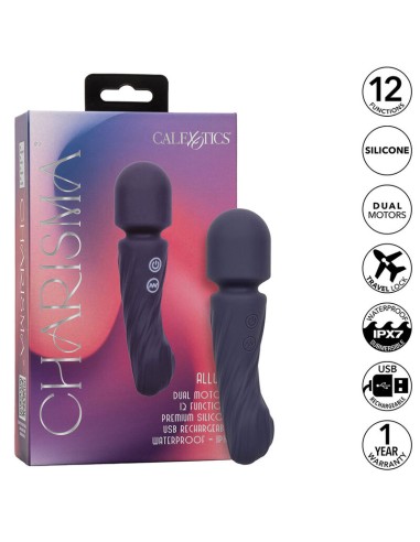 CALEXOTICS - CHARISMA ALLURE MASSAGGIATORE DOPPIO MOTORE 12 FUNZIONI 17,25 CM X 4,5 CM VIOLA