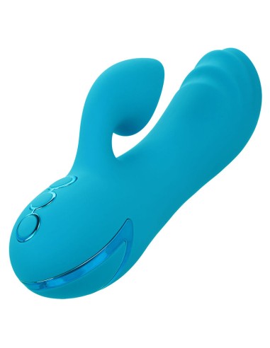 CALEXOTICS - SUNSET BEACH SEDUCER VIBRATORE E STIMOLATORE 10 FUNZIONI BLU