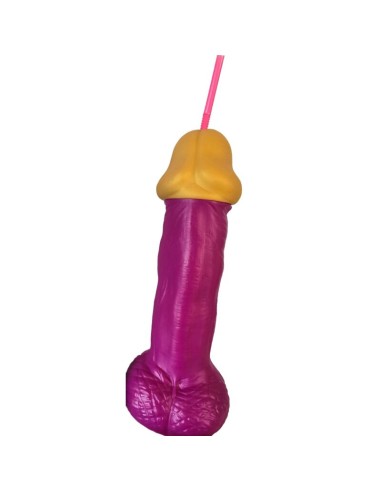 DIABLO PICANTE - VASO PENE PLÁSTICO FUCSIA