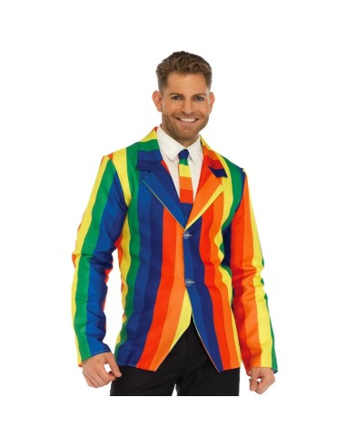 LEG AVENUE - BLAZER + CRAVATTA RAINBOW S