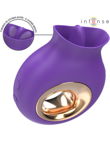 INTENSE - STIMOLATORE CLITORIDEO TULI 9 VIBRAZIONI E 9 OSCILLAZIONI VIOLA