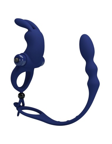 PRETTY LOVE - AYAD ANELLO VIBRATORE RABBIT CON SPINA BLU