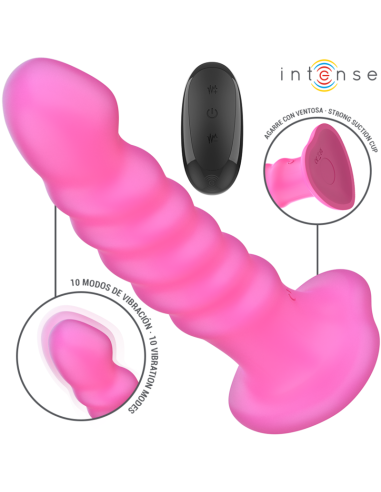 INTENSE - CINDY VIBRATORE TAGLIA L DESIGN A SPIRALE 10 VIBRAZIONI TELECOMANDO ROSA