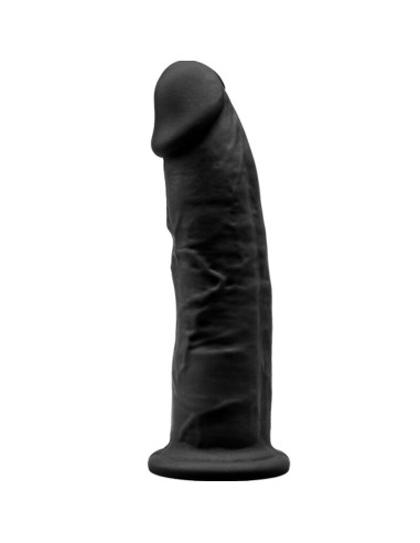 SILEXD - MODELLO 2 PENE REALISTICO PREMIUM SILEXPAN SILICONE NERO 15 CM