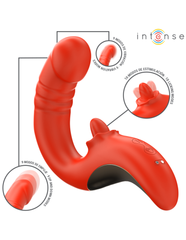 INTENSE - PAULINA VIBRATORE E STIMOLATORE A FORMA DI U ROSSO