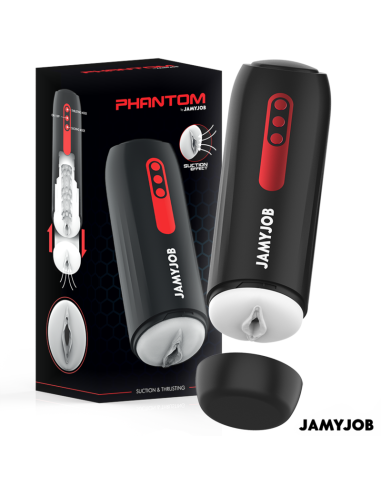 JAMYJOB - MASTURBATORE VAGINA AUTOMATICO PHANTOM 5 MODALITÀ DI ASPIRAZIONE E SPINTA