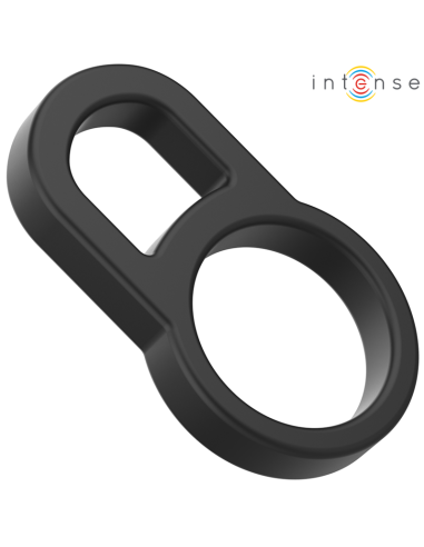 INTENSE - BOBBY DOPPIO ANELLO PER PENE IN SILICONE NERO