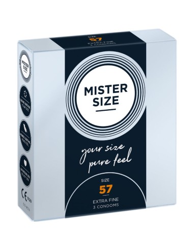 MISTER SIZE - PRESERVATIVO TAGLIA L 57 MM (3 UNITÀ)