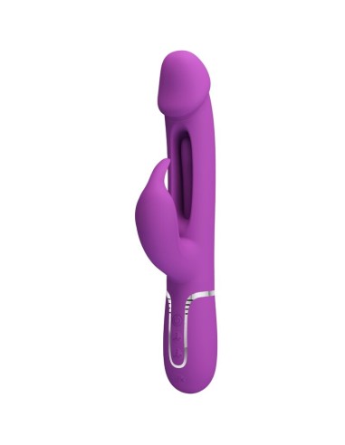 PRETTY LOVE - KAMPAS 3 IN 1 MULTIFUNZIONE VIBRATORE CONIGLIO VIOLA