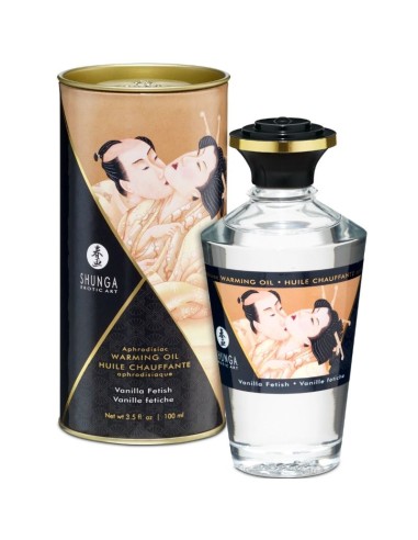 SHUNGA - OLIO DA MASSAGGIO EFFETTO CALDO AL GUSTO VANIGLIA FETISH 100 ML