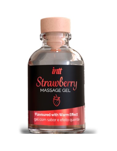 INTT MASSAGE  ORAL SEX - GEL DA MASSAGGIO AL GUSTO DI FRAGOLA EFFETTO CALDO